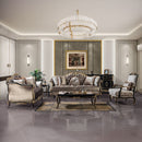 Betria - End Table - Engineered Stone Top, Gold & Black