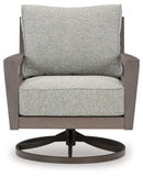 Hillside Barn - Swivel Lounge W/ Cushion - Gray / Brown