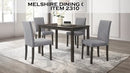 Melshire - 5 Piece Dining Room Set - Dark Brown
