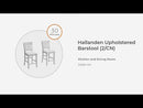 Hallanden - Upholstered Barstool (Set of 2) - Black / Gray