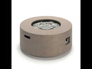 Midnight Mountain - Round Fire Pit With Tank Cover - Light Brown