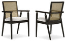 Galliden - Dining Upholstered Arm Chair (Set of 2) - Black