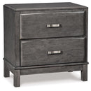 Caitbrook - Two Drawer Night Stand - Gray