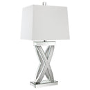 Dominick - Tapered Mirrored Acrylic Table Lamp - Silver