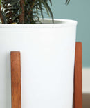 Dorcey - Planter Set (Set of 2) - White / Brown