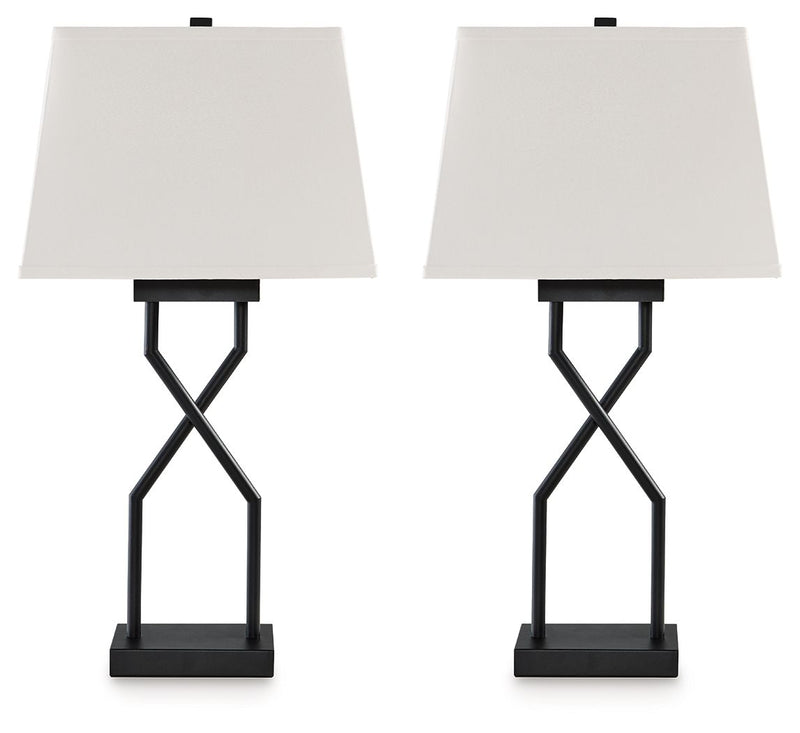 Brookthrone - Metal Table Lamp (Set of 2) - Black